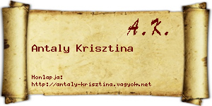 Antaly Krisztina névjegykártya