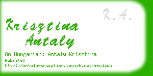 krisztina antaly business card